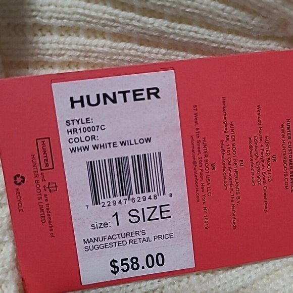 Hunter Waffle Cuff Beanie in White Willow main image 4